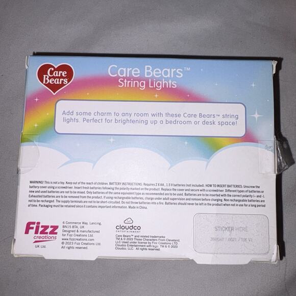 Care Bears Bundle: Lip Balm Set of 4, Wooden Shelf Sign AND String Lights NEW - Picture 5 of 9